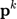 $$\begin{equation}<br />
\mathbf{p}^k<br />
\end{equation}$$